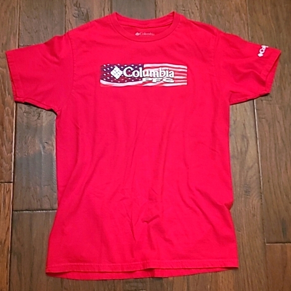 Columbia men's red Tshirt size Medium - Picture 1 of 5